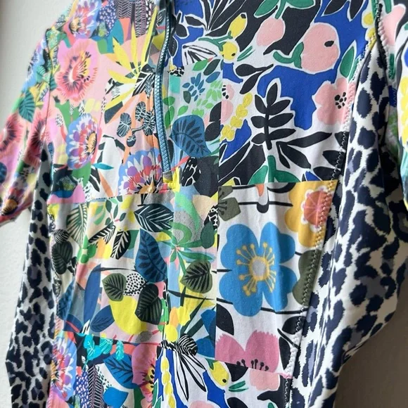 Johnny Was Multicolored Zip Swim Layla Surf Shirt Top Size Small - Picture 6 of 15